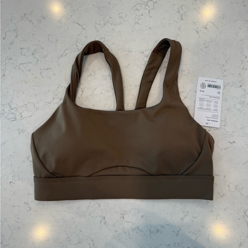 Athleta Brown Sports Bra, new with tags